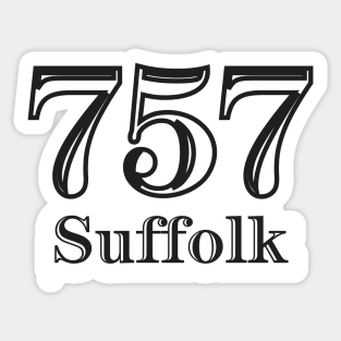 Suffolk 757 Virginia USA Sticker